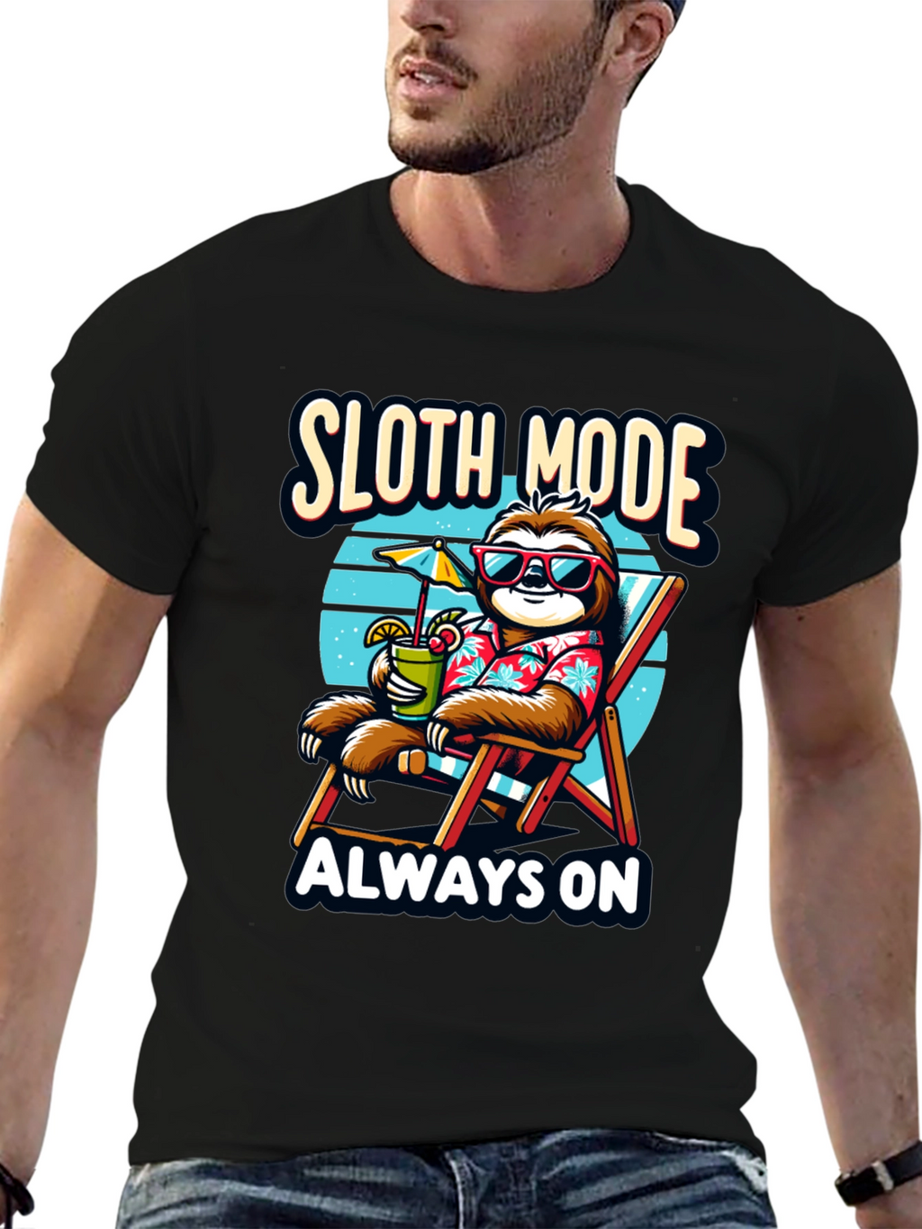Sloth Mode Always On T-Shirt - Relaxation Vibes