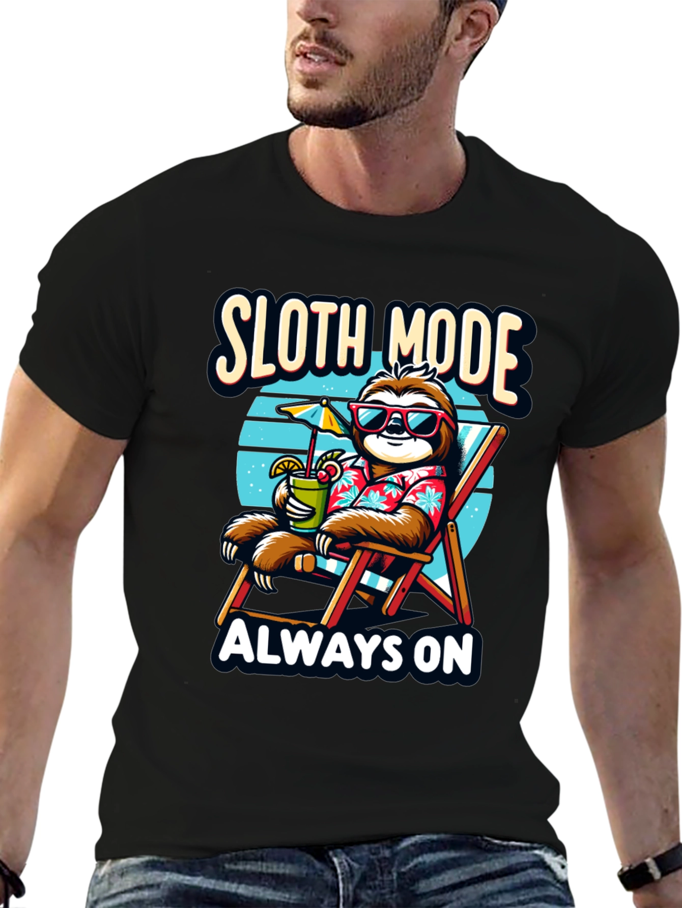 Sloth Mode Always On T-Shirt - Relaxation Vibes