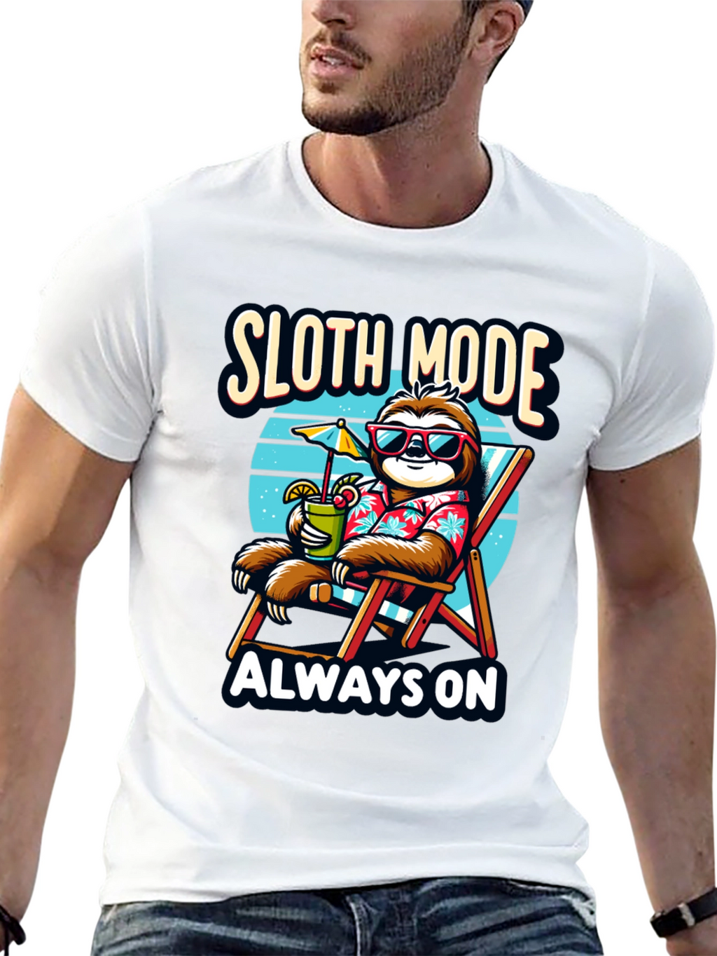 Sloth Mode Always On T-Shirt - Relaxation Vibes