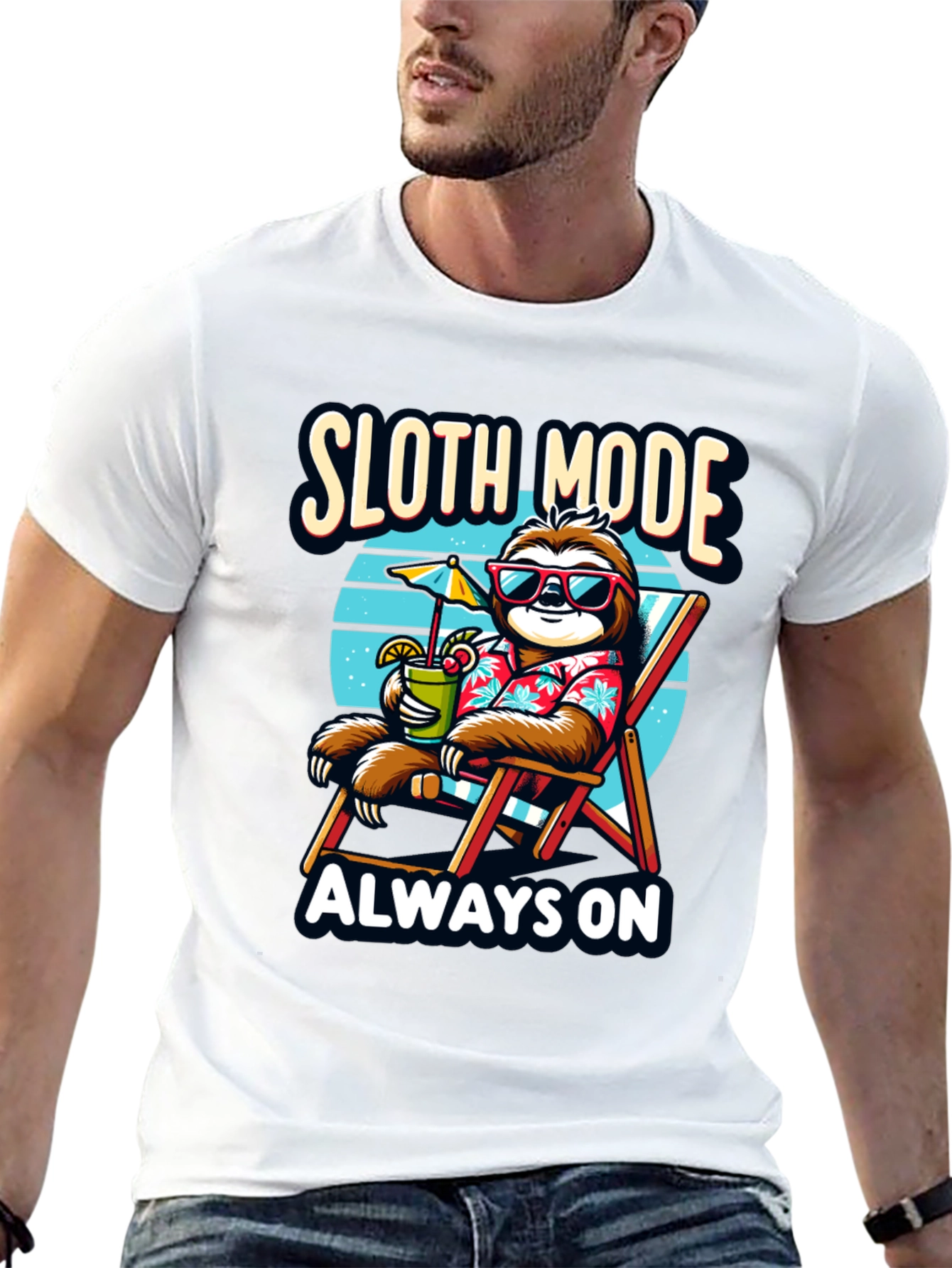 Sloth Mode Always On T-Shirt - Relaxation Vibes