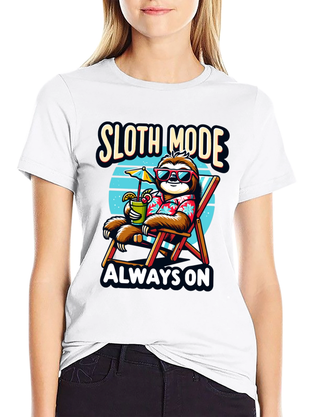 Sloth Mode Always On T-Shirt - Relaxation Vibes