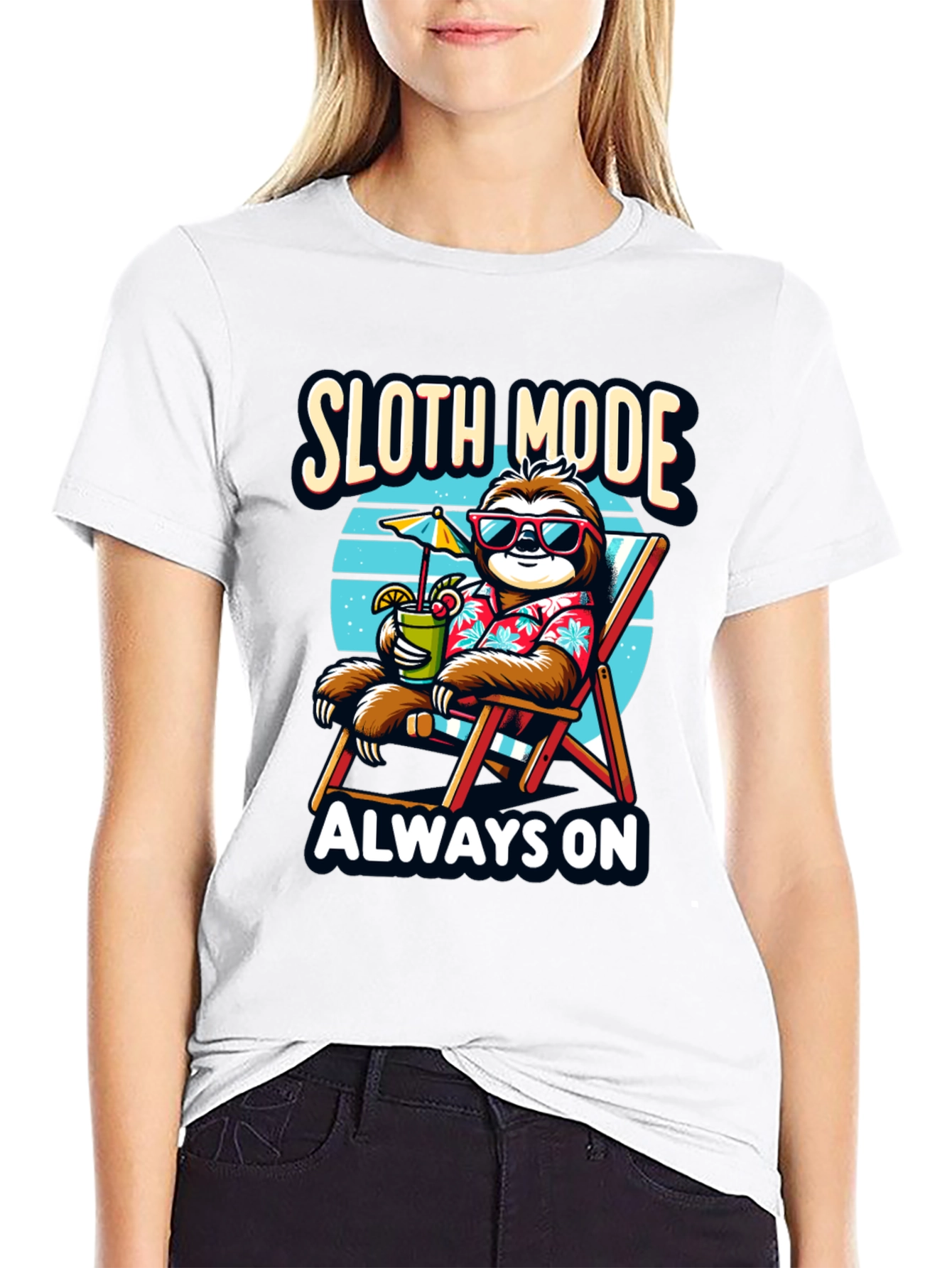 Sloth Mode Always On T-Shirt - Relaxation Vibes